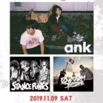 『ank spring 2019』にSTANCE PUNKS、OVER ARM THROW出演決定！