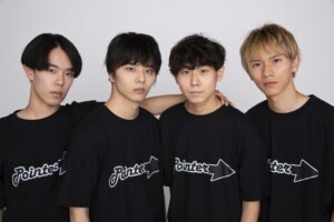 東京ビジュアルアーツで専門学校生が授業の一貫として運営しているメンズアイドルグループ、それがPointer→!!!!